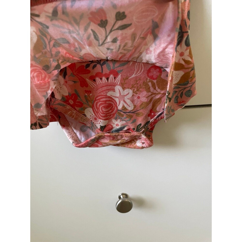 Gigi and Max Bamboo Floral Skirted Onesie - Picture 2 of 4